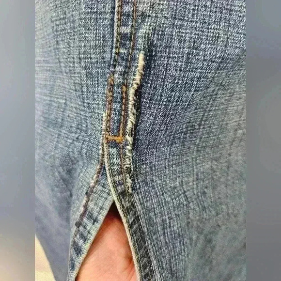 UnionBay Denim Maxi Skirt With Front Slit - Has Repair Size 9 - Picture 7 of 9